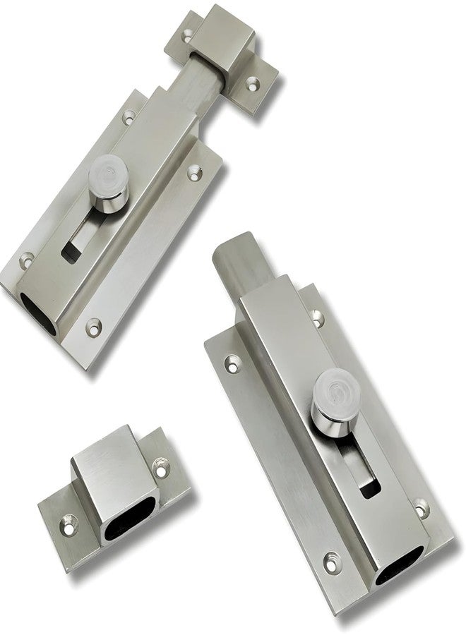 Sensi 5-Inch Heavy Duty Door Security Latch | Durable Tower Bolt for Home, Bathroom, Kitchen & Office | Baby Safety Latch | Rust-Resistant | Silver Finish (1 Pc) - Image 5